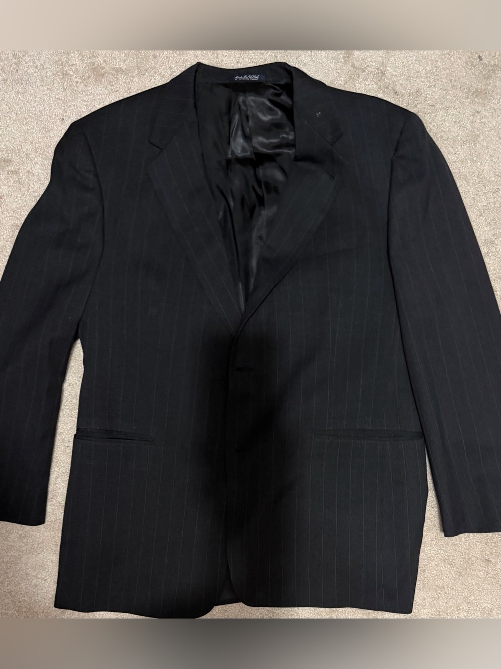 Vintage Austin Reed for Marshall Fields Classic Black Pinstripe Men's Blazer